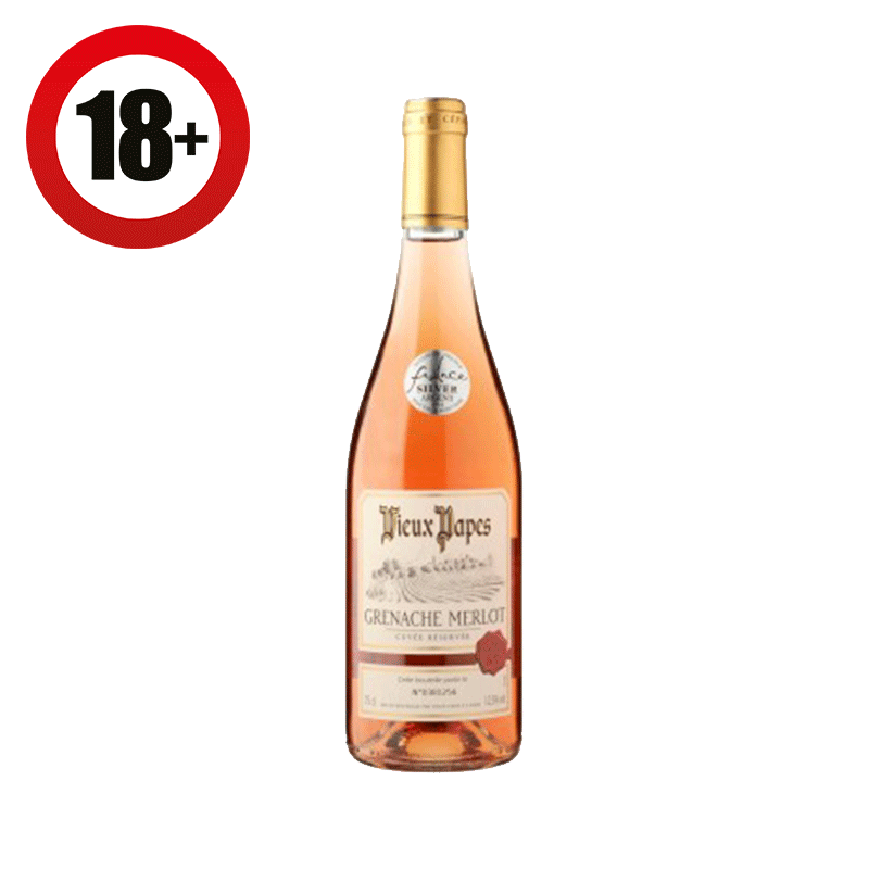 Vieux Papes Rose Merlot Grenache Wine 75cl