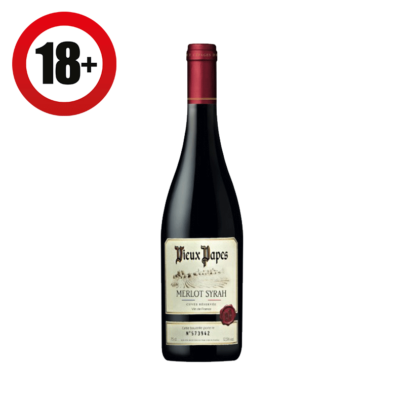 Vieux Papes Merlot Syrah Red Wine 75cl