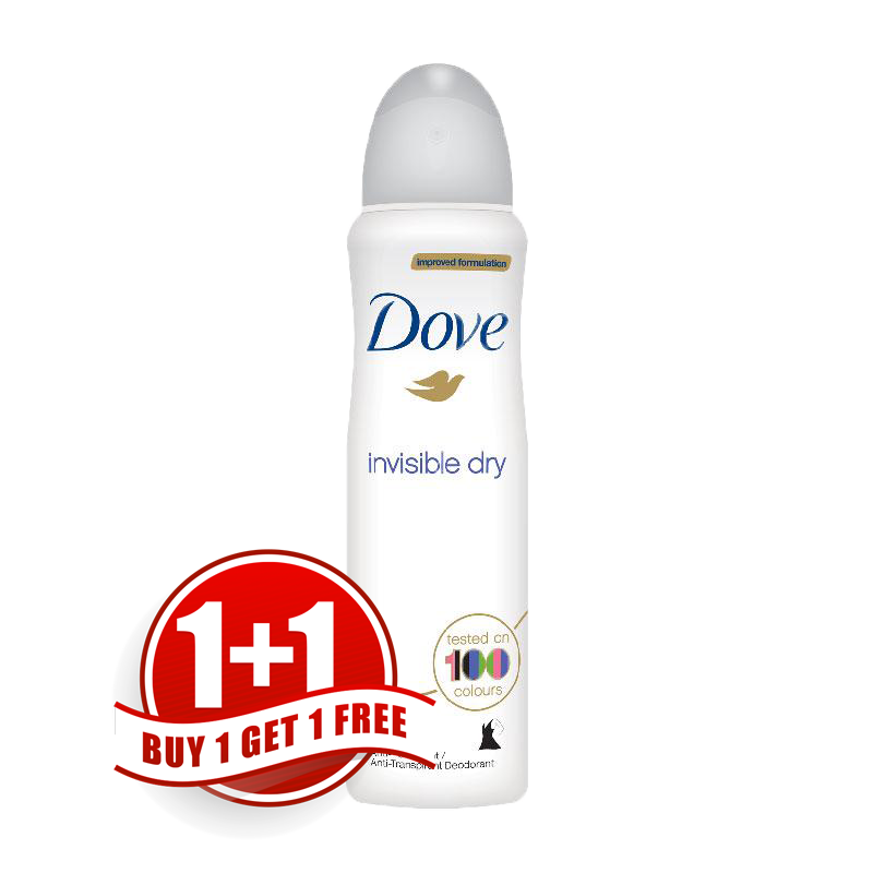 Dove Deo Spray Invisible Dry 150ml 1+1 free