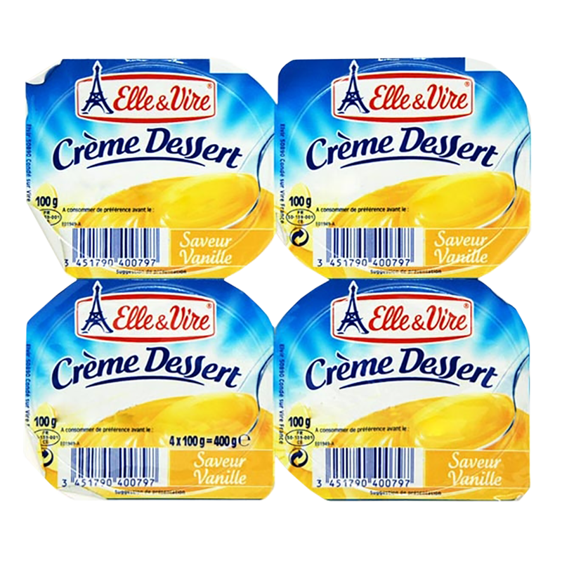 Elle & Vire Yogurt Dessert Vanilla 4x100gr