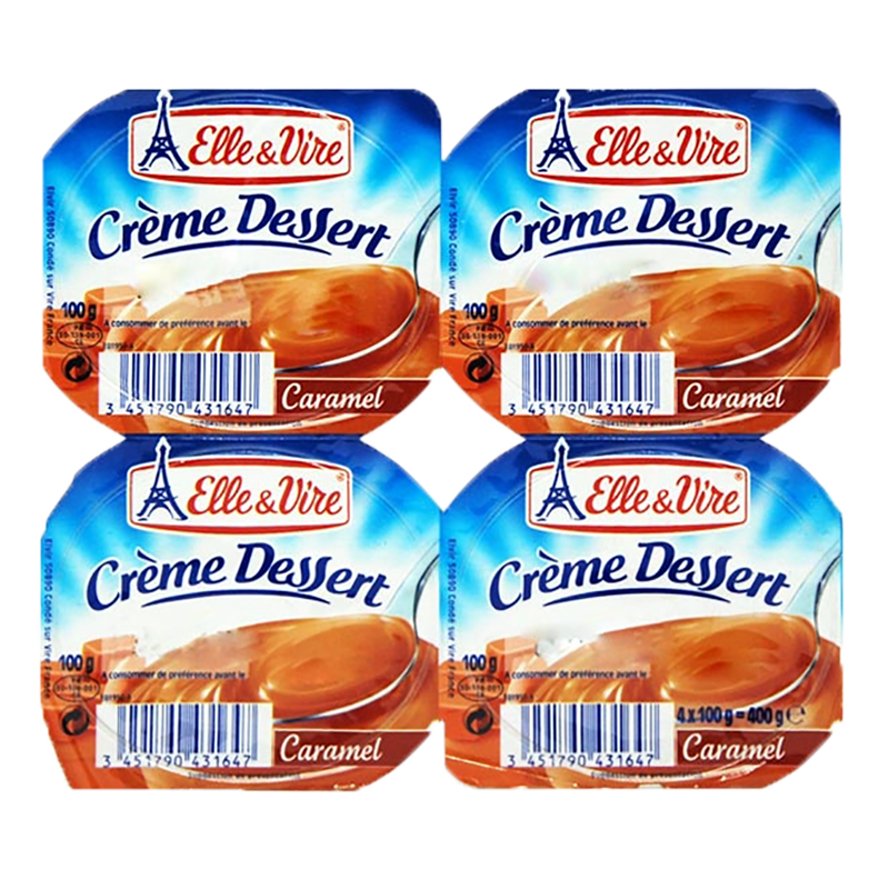 Elle & Vire Yogurt Dessert Caramel 4x100gr