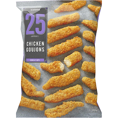 Iceland 25 (approx.) Chicken Goujons 400gr