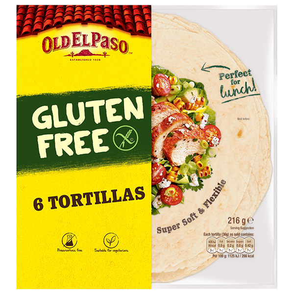 Old El Paso Gluten Free Tortilla 216gr