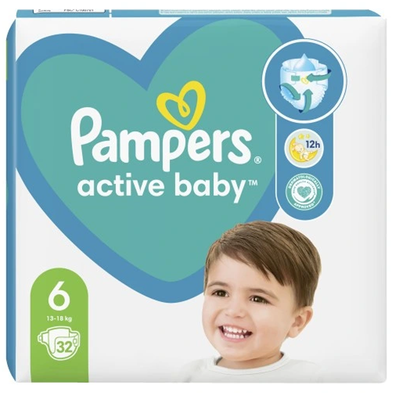 Pampers Active Baby Size 6 VP 32s