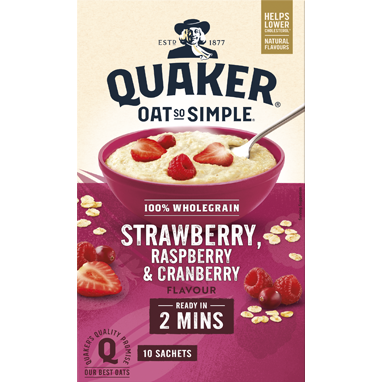 Quaker Oat So Simple Strawberry, Raspberry Cranberry 339gr